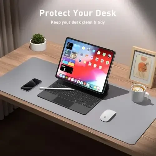 Aothia Leather Desk Pad Protector, Mouse Pad, Office Desk Mat, Non-Slip PU Leather Desk Blotter, Laptop Desk Pad, Waterproof Desk Writing Pad for Office and Home (36