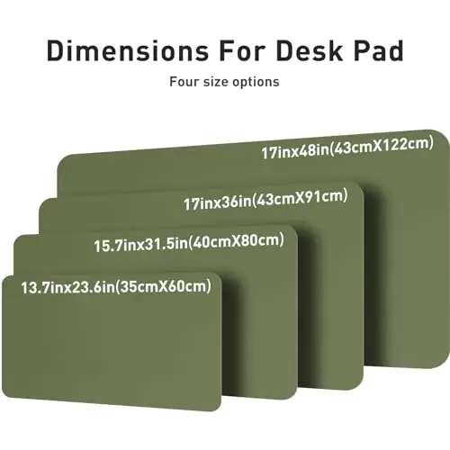 Aothia Leather Desk Pad Protector, Mouse Pad, Office Desk Mat, Non-Slip PU Leather Desk Blotter, Laptop Desk Pad, Waterproof Desk Writing Pad for Office and Home (48
