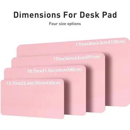 Aothia Leather Desk Pad Protector, Office Desk Mat, Large Mouse Pad, Non-Slip PU Leather Desk Blotter, Laptop Desk Pad, Waterproof Desk Writing Pad for Office and Home (48