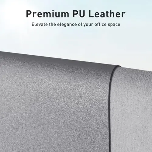 Aothia Faux Leather Desk Mat – Large Mouse Pad, Non-Slip PU Leather Blotter, Waterproof Writing Surface for Office and Home (Aqua, 47.2