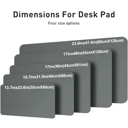 Aothia Faux Leather Desk Mat – Large Mouse Pad, Non-Slip PU Leather Blotter, Waterproof Writing Surface for Office and Home (Jungle Green, 47.2