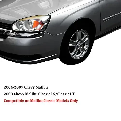 A&P 2004-2007 Chevy Malibu uchun, 08 Chevy Malibu Classic faralari Far yig'ish qismlari O'rnatish haydovchi va yo'lovchi tomoni, xrom - 7