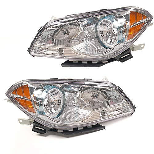 A&P For 2008 2009 2010 2011 2012 Chevy Malibu Headlight Chrome Housing Amber Signal Lamps Driver and Passenger Side - 1