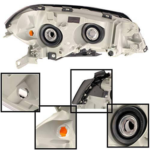 A&P For 2008 2009 2010 2011 2012 Chevy Malibu Headlight Chrome Housing Amber Signal Lamps Driver and Passenger Side - 2