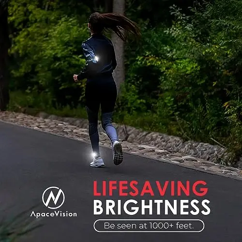 Apace Vision LED Safety Light (2 Pack) with Bonus Items – Clip On Strobe/Running Lights for Runners, Dogs, Bikes, Walking and More - 3