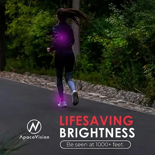 Apace Vision LED Safety Light (2 Pack) with Bonus Items – Clip On Strobe/Running Lights for Runners, Dogs, Bikes, Walking and More - 3