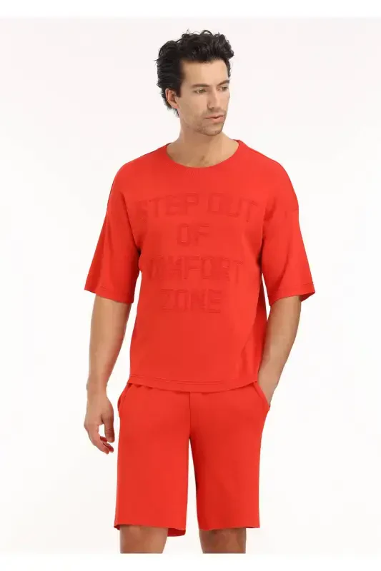 Apelsin rangli velosiped yoqali jakkard triko - 2