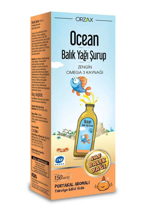 Apelsin ta'mli baliq yog'i sharbati 150 ml - 1