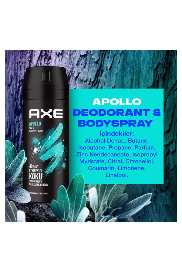 Apollo Men Spray Deodorant 48 Hours Impressive Scent Body Spray 150 ml X3 Pack - 24