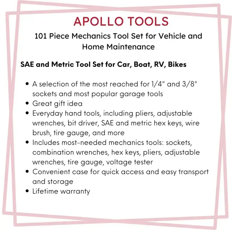 Apollo Tools DT0006 101 qismli mexanika asboblari to'plami - 5