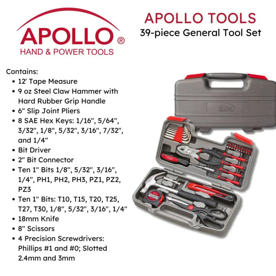 Apollo Tools DT9706 39 Parcha Qo'l Asboblari To'plami - 6