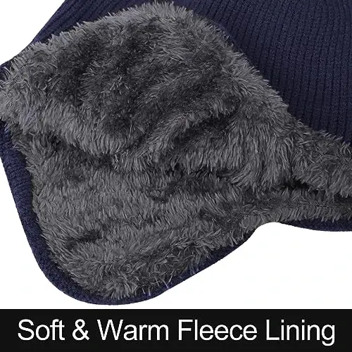 Apoway 4 Pack Qishki Issiq Quloqli Shlyapa Qalin Fleece Astarlı Bini Quloq Qopqog'i Erkaklar Ayollar uchun Cho'ziluvchan Soat Bosh Suyagi Qalpog'i - 4