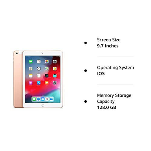 Apple 9.7 dyuymli iPad (6-avlod, 128 GB, Wi-Fi + 4G LTE, Oltin) (Qayta tiklangan) - 10