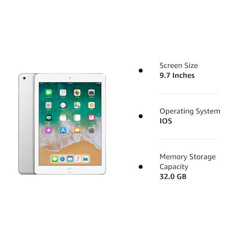 Apple 9.7 inç iPad (Erken 2018, 32GB, Sadece Wi-Fi, Gümüş) MR7G2LL/A (Yenilenmiş) - 3