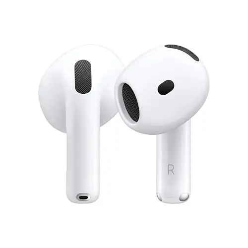 Apple AirPods 4 Wireless Earbuds, Bluetooth Headphones, with Active Noise Cancellation, Adaptive, Transparency Mode, Personalized Spatial Audio, USB-C Charging Case, Wireless Charging, H2 Chip - APPLE