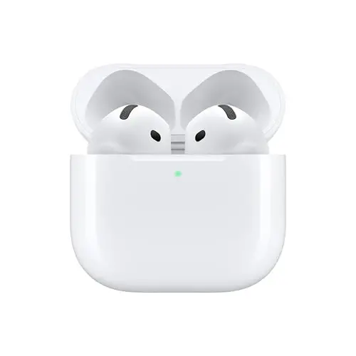 Apple AirPods 4 Wireless Earbuds, Bluetooth Headphones, Personalized Spatial Audio, Sweat and Water Resistant, USB-C Charging Case, H2 Chip, Up to 30 Hours of Battery Life, Effortless Setup for iPhone - 5