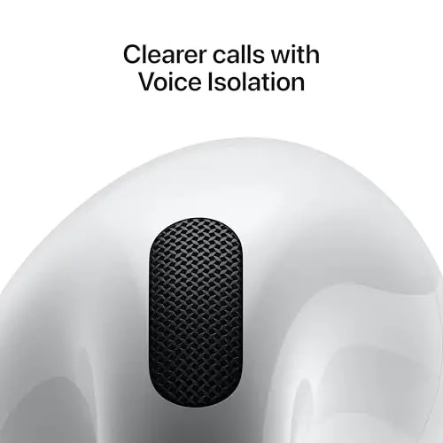 Apple AirPods 4 Wireless Earbuds, Bluetooth Headphones, Personalized Spatial Audio, Sweat and Water Resistant, USB-C Charging Case, H2 Chip, Up to 30 Hours of Battery Life with AppleCare+ (2 Years) - 5