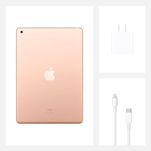 Apple iPad (10,2 дюйма, Wi-Fi, 32 ГБ) - Золотой (Новейшая модель, 8-е поколение) (Восстановленный) - 7