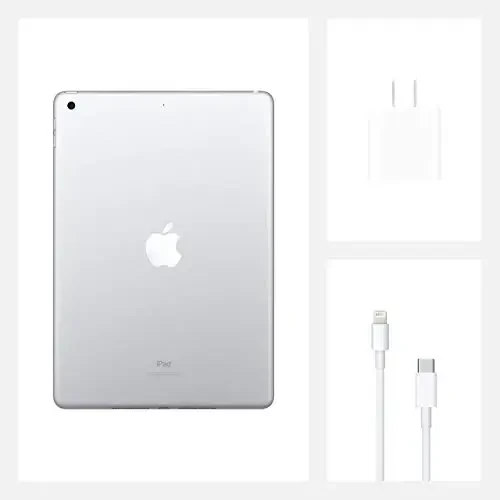 Apple iPad (10.2-dyuym, Wi-Fi + Cellular, 128GB, 8-avlod) - Silver (Yangilangan) - 7