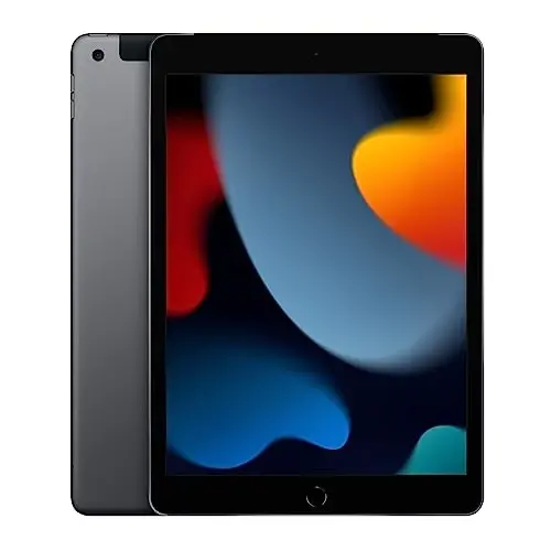 Apple iPad 2021 9th Gen (10.2 inch, Wi-Fi + Cellular, 64GB) Space Gray (Renewed) - APPLE
