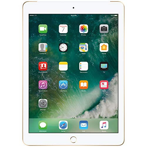 Apple iPad 9.7in with WiFi, 32GB 2017 Newest Model - Gold (Gold)(Renewed) - 1