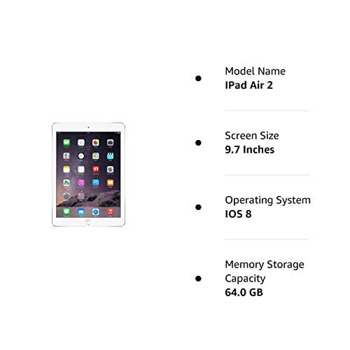 Apple iPad Air 2 MGKM2LL/A (64GB, Wi-Fi, Gümüş) EN YENİ VERSİYON (Yenilenmiş) - 7