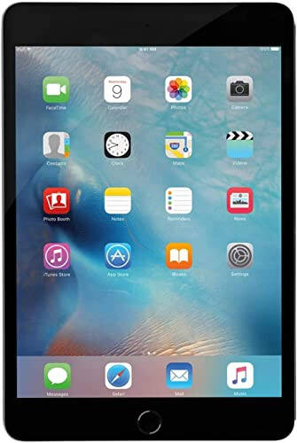 Apple iPad Mini 4, 128GB, Space Gray - WiFi + Cellular (Renewed) - 5