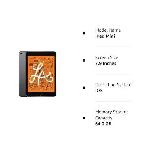 Apple iPad Mini, 5th Gen (Wi-Fi, 64GB) - Space Gray (Renewed) - 5