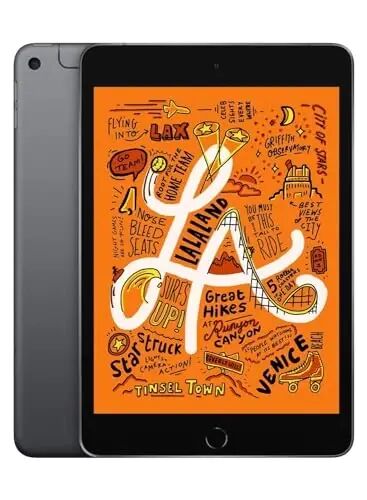 Apple iPad Mini (Wi-Fi + Cellular, 256GB) - Space Gray (Renewed) - 4