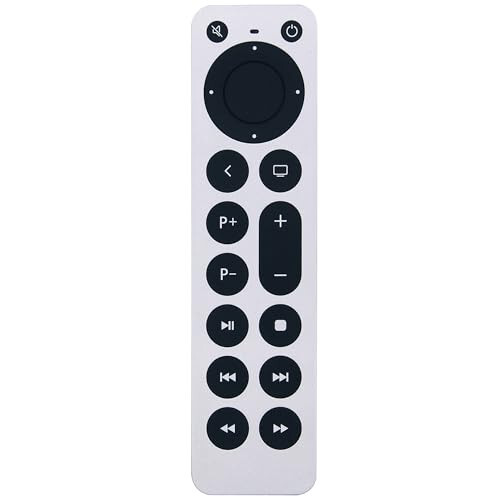 Apple TV 4K/ Gen 1 2 3 4/ HD A2169 A1842 A1625 A1427 A1469 A1378 A1218 uchun yangi universal almashtiriladigan Apple masofaviy boshqaruv pulti (TV boshqarish funktsiyasi bilan) - NJALNKHM