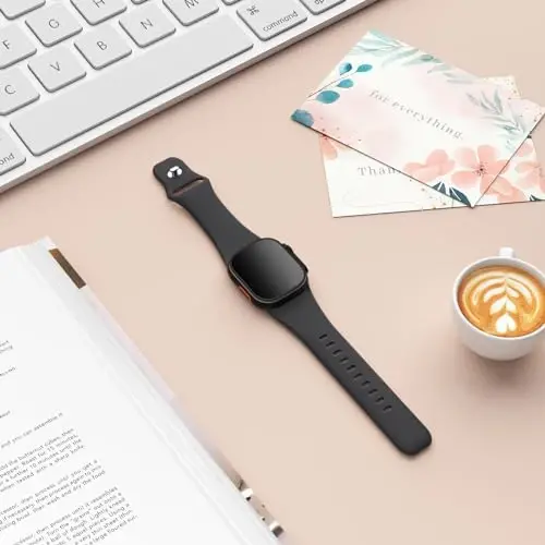 Apple Watch 38mm 40mm 41mm 42mm 44mm 45mm 49mm bilan mos keladigan sport tasmalar, yumshoq silikon almashtiriladigan suv o'tkazmaydigan bilaguzuk iWatch Series Ultra 10/9/8/7/6/5/4/3/2/1 SE ayollar erkaklar uchun, to'q sariq - Sport (1)