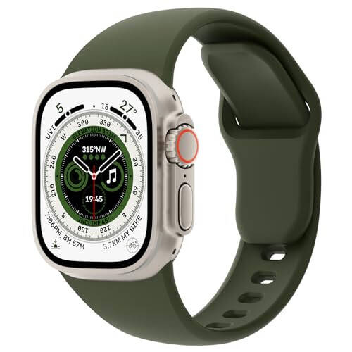 Apple Watch 38mm 40mm 41mm 42mm 44mm 45mm 49mm ile Uyumlu Spor Bantlar, iWatch Series Ultra 9/8/7/6/5/4/3/2/1 SE Kadın Erkekler için Yumuşak Silikon Değiştirilebilir Su Geçirmez Kayış Bileklik - 1