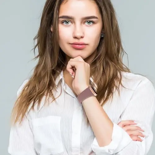 Sport Bands Compatible with Apple Watch 38mm 40mm 41mm 42mm 44mm 45mm 49mm, Soft Silicone Replacement Waterproof Strap Wristband for iWatch Series Ultra 10/9/8/7/6/5/4/3/2/1 SE Women Men, Smoke Violet - 4