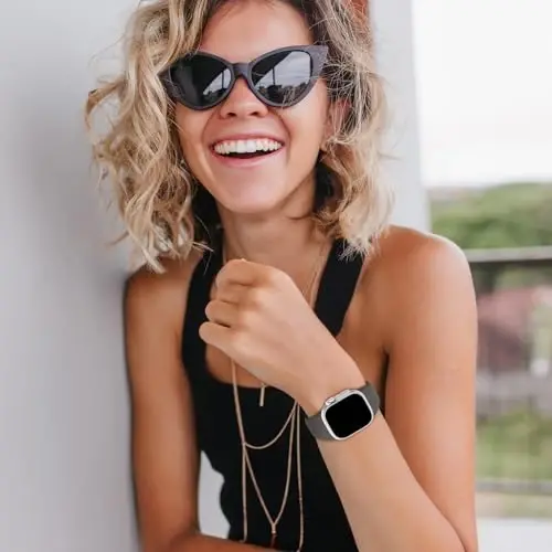 Sport Bands Compatible with Apple Watch 38mm 40mm 41mm 42mm 44mm 45mm 49mm, Soft Silicone Replacement Waterproof Strap Wristband for iWatch Series Ultra 10/9/8/7/6/5/4/3/2/1 SE Women Men, Clay - 7