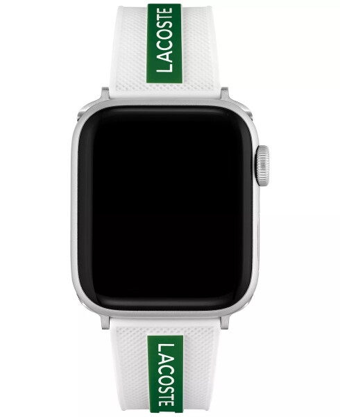 Apple Watch® 38mm/40mm Oq uchun Oq va Yashil Silikon Tasma - 1