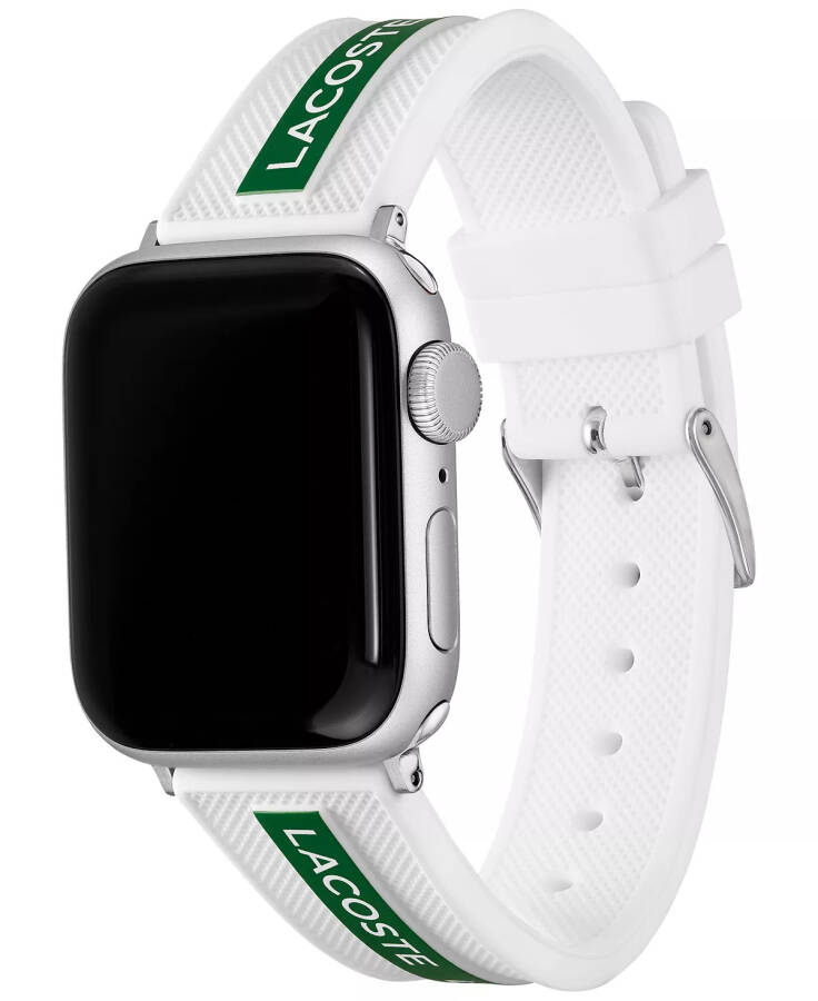 Apple Watch® 38mm/40mm Oq uchun Oq va Yashil Silikon Tasma - 2