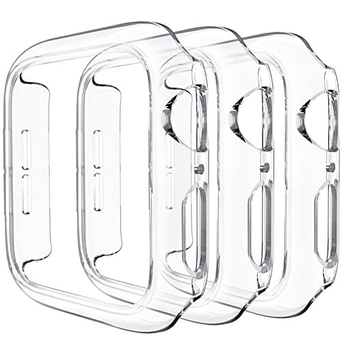 Apple Watch 44mm Serisi 6 Serisi 5 Serisi 4 / SE İçin Uyumlu 3'lü Paket Kasa, Sert PC Tampon Kasa Koruyucu Kapak Çerçeve [Ekran Filmi Yok] iWatch Aksesuarları 44mm İçin Uyumlu, Şeffaf/Şeffaf/Şeffaf - 1