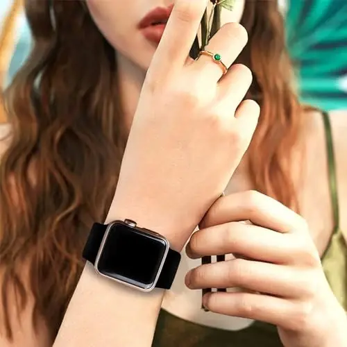 Apple Watch Band 38mm 40mm 41mm 42mm 44mm 45mm 46mm 49mm bilan mos keluvchi bayram tasmasi, iWatch Ultra Series 10 9 8 7 6 5 4 3 2 1 SE uchun sozlanishi mumkin bo'lgan almashtiriladigan yumshoq silikon multfilm sport bilakuzuklar - 2