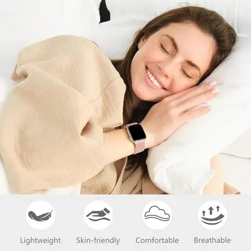 Apple Watch Band 38mm 40mm 41mm 42mm 44mm 45mm 46mm 49mm bilan mos keluvchi Odbeai Braided Band ayollar va erkaklar uchun, iWatch Series 10 9 8 7 6 5 4 3 2 1 SE Ultra/Ultra 2 bilan mos keluvchi sozlanishi yumshoq tasma - MODAZONE (1)