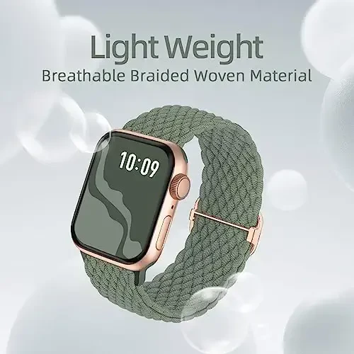 Apple Watch Band 38mm 40mm 41mm 42mm 44mm 45mm 46mm 49mm uchun mos keluvchi o'ralgan cho'ziluvchan yakkalik halqa Ayollar va erkaklar uchun neylon elastik tasmalar iWatch Series 10 9 8 7 6 5 4 3 11 Ultra/SE 3 2 1 uchun - 7