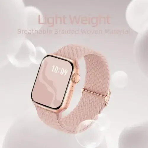 Apple Watch Band 38mm 40mm 41mm 42mm 44mm 45mm 46mm 49mm uchun o'ralgan cho'ziluvchan yakkalik halqa Ayollar Erkaklar uchun mos, iWatch Series 10 9 8 7 6 5 4 3 11 Ultra/SE 3 2 1 uchun neylon elastik bilaguzuklar - 6