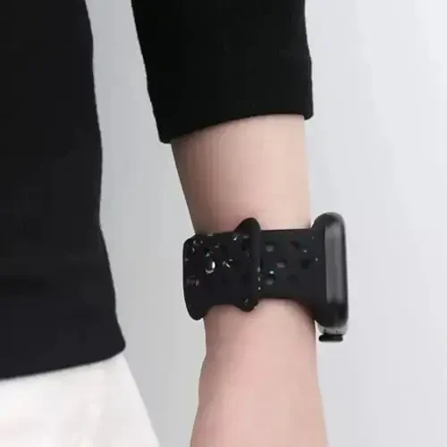 Apple Watch Band 38mm 40mm 41mm 42mm 44mm 45mm 49mm ayollar va erkaklar uchun mos sport tasmalar, qayta ishlangan plastik nafas oladigan yumshoq iWatch tasmalari iWatch Series 9 8 7 6 5 4 3 2 1 Ultra SE Ultra 2 uchun - 6