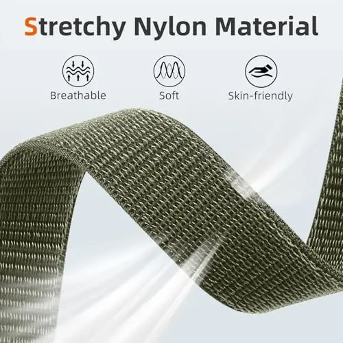 DaQin Nylon Sport Loop Compatible with Apple Watch Band 40mm 38mm 41mm 42mm 44mm 45mm 46mm 49mm, Soft Breathable Braided Wristband for iWatch Band for Women Men Series 11 10 9 8 7 6 5 4 3 2 1 SE Ultra - 5
