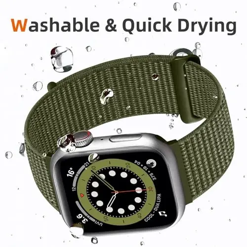 DaQin Nylon Sport Loop Compatible with Apple Watch Band 40mm 38mm 41mm 42mm 44mm 45mm 46mm 49mm, Soft Breathable Braided Wristband for iWatch Band for Women Men Series 11 10 9 8 7 6 5 4 3 2 1 SE Ultra - 4