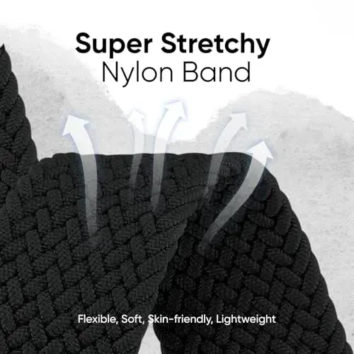 Apple Watch Band 40mm 41mm 38mm 45mm 44mm 42mm 46mm 49mm ayollar erkaklar uchun magnitlangan o'ralgan yakkalik halqasi, iWatch SE SE 2 Series 10 9 8 7 6 5 4 3 Ultra Ultra 2 uchun cho'ziluvchan elastik bilaguzuk tasma - 6