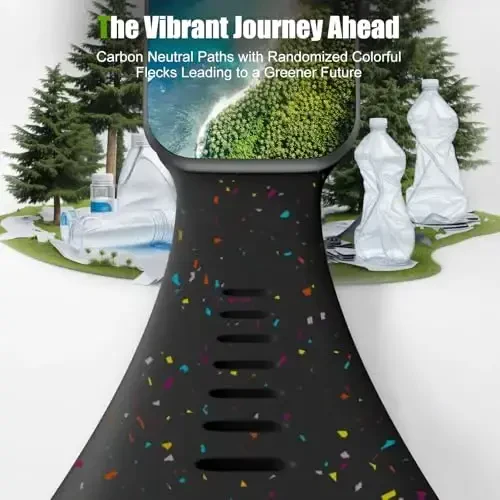 Wepro Black Band for Apple Watch Band Series 9 45mm SE 44mm Ultra 2 49mm 10 46mm 42mm for Women Men for iWatch Bands Silicone Sport Band Series 8 7 6 5 4 3 2 1 Breathable Colorful Band - 3