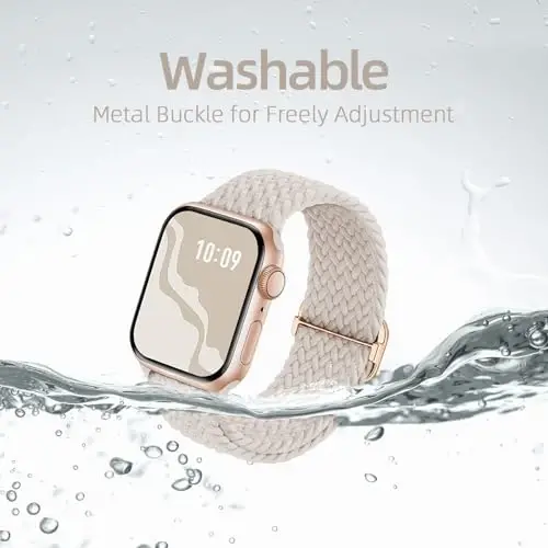 Braided Stretchy Solo Loop Compatible for Apple Watch Band 38mm 40mm 41mm 42mm 44mm 45mm 46mm 49mm for Women Men, Nylon Elastic Straps Wristbands for iWatch Series 11/10 9 8 7 6 5 4 3 SE/Ultra 3 2 1 - 6