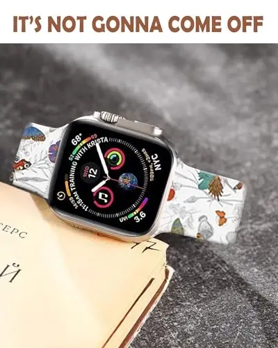 Sport Watch Bands Compatible with Apple Watch Band 38mm 40mm 41mm for Women Men, Adjustable Soft Silicone Replacement Smartwatch Wristband for iWatch Series 7 6 5 4 3 2 1 SE c - 6