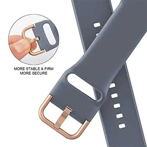 Apple Watch Bandlari 49mm 46mm 45mm 44mm 42mm 41mm 40mm 38mm bilan mos keladigan Sport Band, iWatch Series 11 10 9 8 7 6 5 4 3 2 1 SE Ultra Ayollar Erkaklar uchun klassik qisqichli yumshoq silikon almashtirish tasmasi - 4