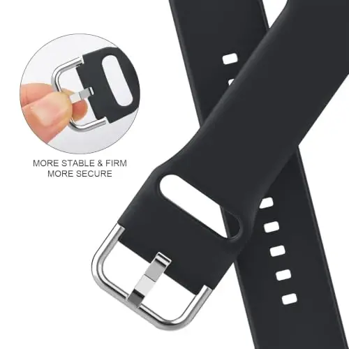 Apple Watch Bandlari 49mm 46mm 45mm 44mm 42mm 41mm 40mm 38mm bilan mos keladigan Sport Band, iWatch Series 11 10 9 8 7 6 5 4 3 2 1 SE Ultra ayollar erkaklar uchun klassik qisqichli yumshoq silikon almashtirish tasmasi - 4